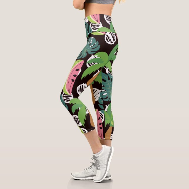 Summer Pattern Capri Leggings (Left)