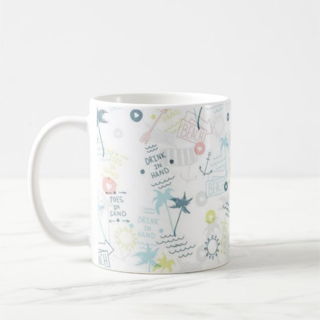 Summer pattern coffee mug (Left)