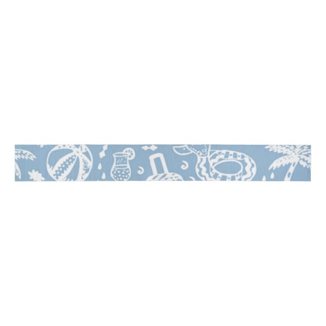 Summer pattern grosgrain ribbon (Front)