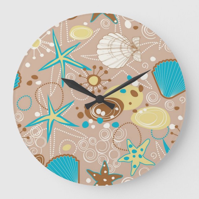 Summer pattern large clock (Front)