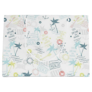 Summer pattern large gift bag