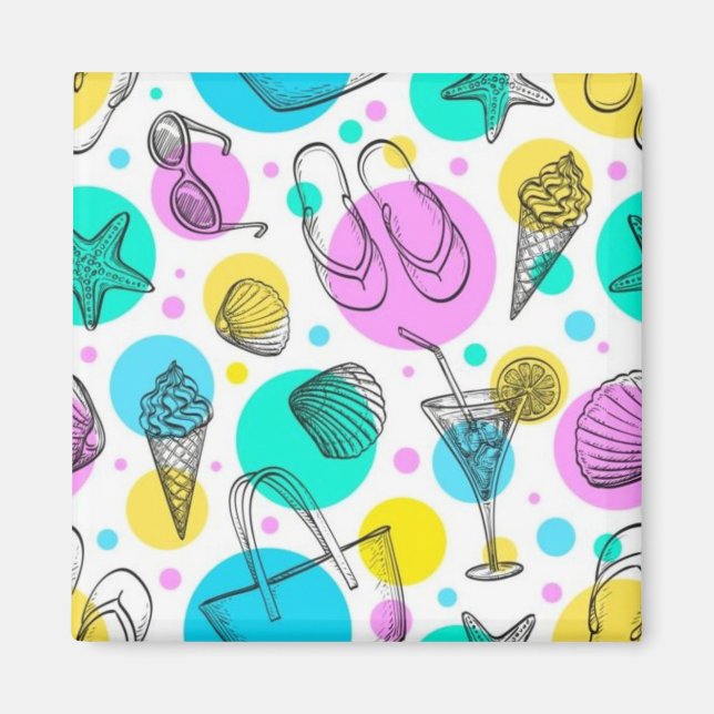 Summer pattern magnet (Front)