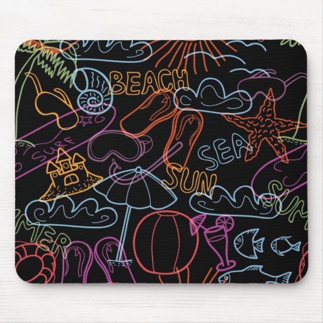 Summer pattern mouse pad (Front)