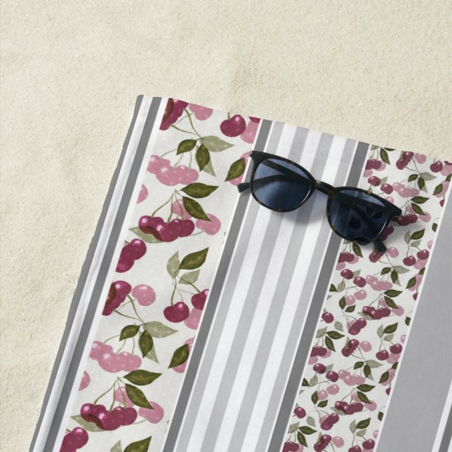 summer pattern of stripes of multi-coloured fabric beach towel (In Situ)