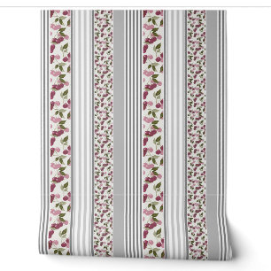 summer pattern of stripes of multi-coloured fabric wallpaper