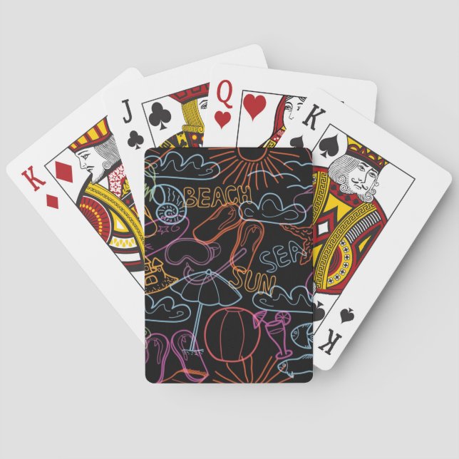 Summer pattern playing cards (Back)