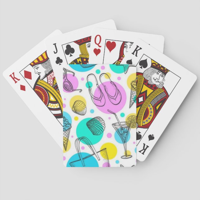 Summer pattern playing cards (Back)