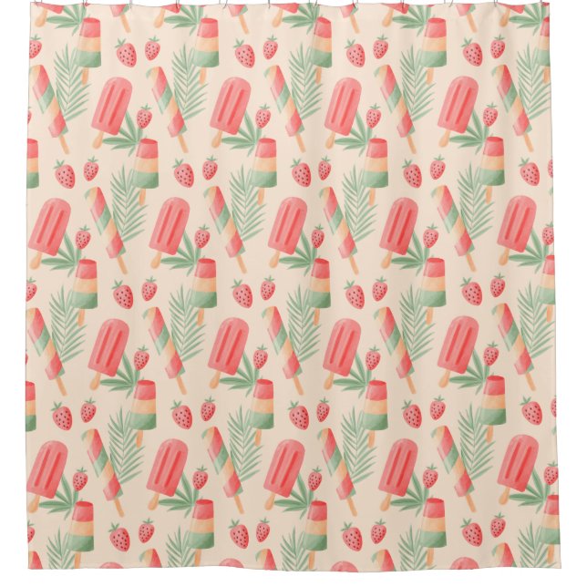 Summer Pattern Shower Curtain (Front)
