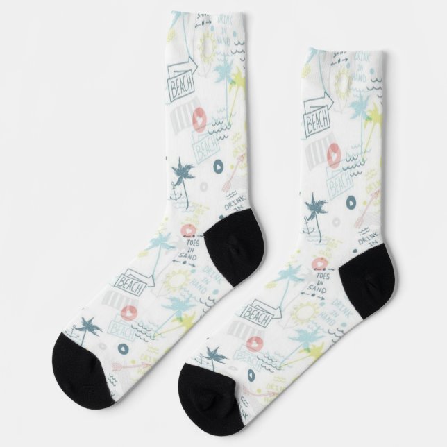 Summer pattern socks (Left)