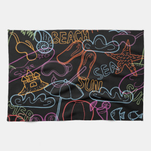 Summer pattern tea towel