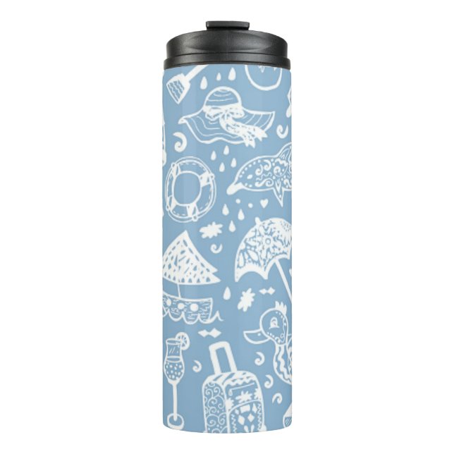Summer pattern thermal tumbler (Front)