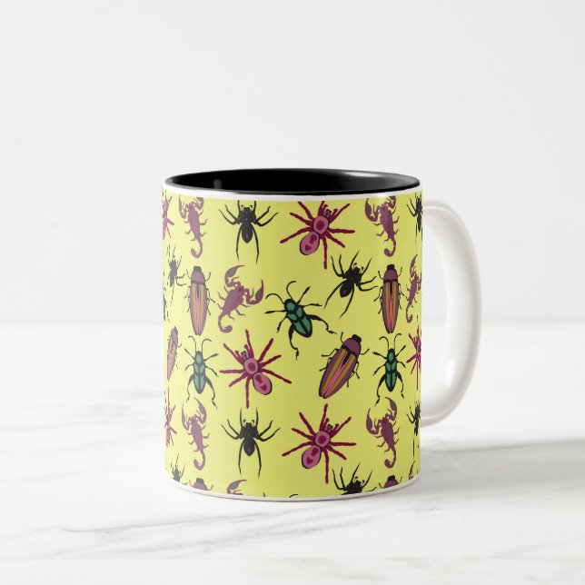 Summer Pattern Two-Tone Coffee Mug (Front Right)