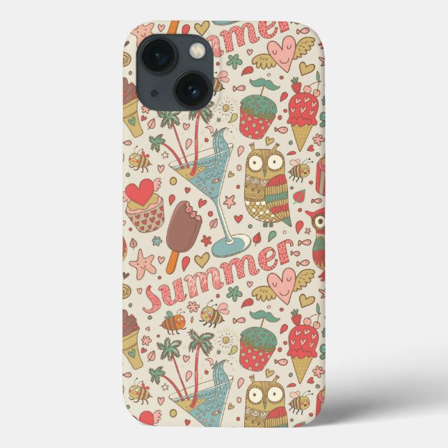 Summer Pattern With Ice Cream Case-Mate iPhone Case (Back)