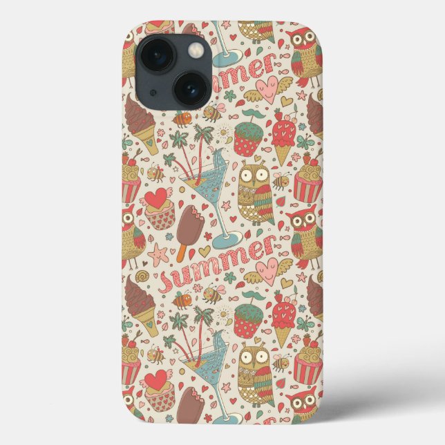 Summer Pattern With Ice Cream Case-Mate iPhone Case (Back)