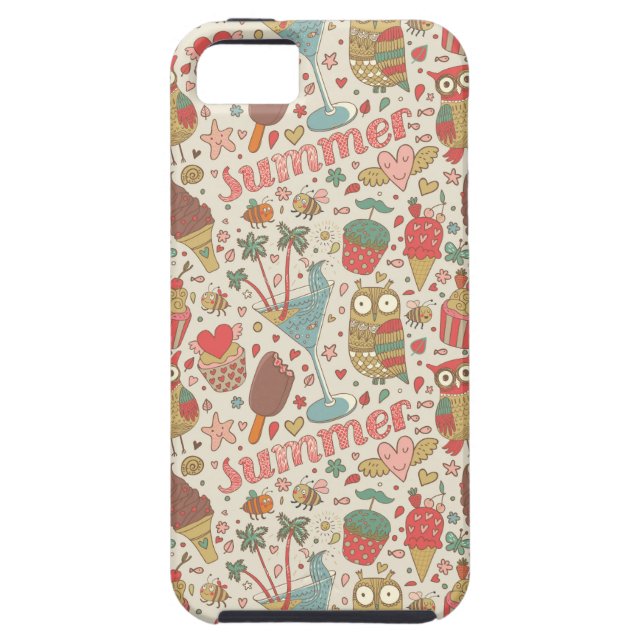 Summer Pattern With Ice Cream Case-Mate iPhone Case (Back)