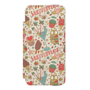Summer Pattern With Ice Cream Incipio Watson™ iPhone 5 Wallet Case