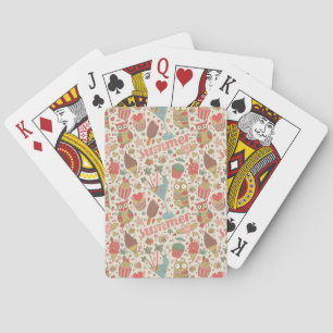 Summer Pattern With Ice Cream Playing Cards