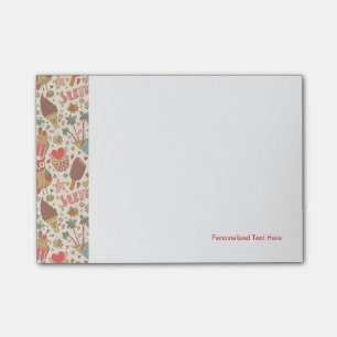 Summer Pattern With Ice Cream Post-it Notes
