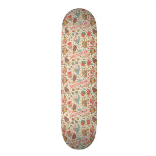 Summer Pattern With Ice Cream Skateboard