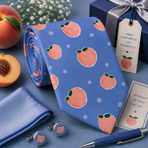 Summer Peach Pattern Tie