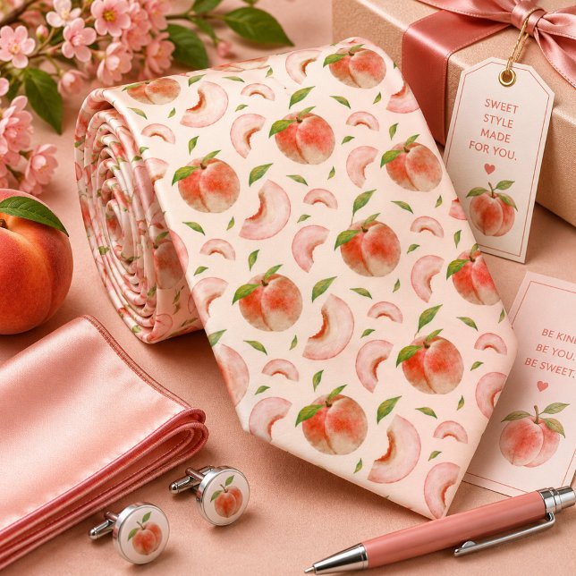 Summer Peach Pattern Tie (Creator Uploaded)