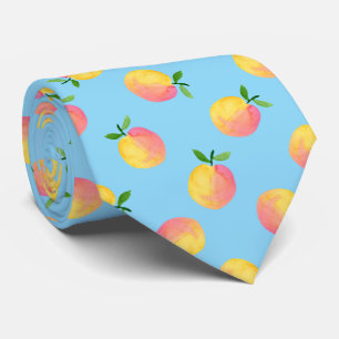Summer Peach Pattern Tie