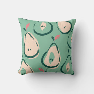 Summer pears: fresh fruit pattern. cushion
