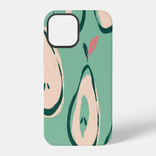 Summer pears: fresh fruit pattern. iPhone 12 case