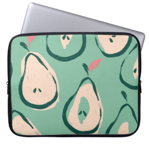 Summer pears: fresh fruit pattern. laptop sleeve