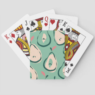 Summer pears: fresh fruit pattern. playing cards