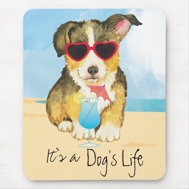 Summer Pembroke Welsh Corgi Mouse Pad (Front)