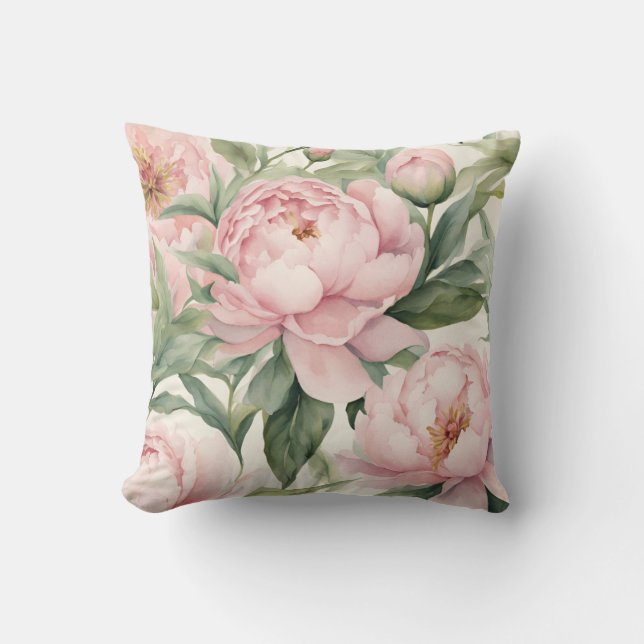 Summer Peonies Cushion (Front)