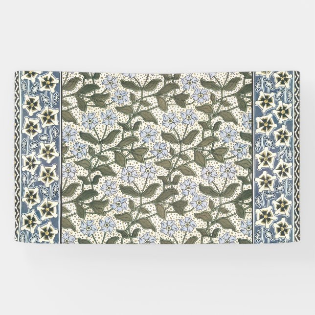 Summer Periwinkle Flower Pretty Elegant Floral Banner (Horizontal)