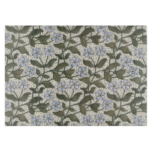 Summer Periwinkle Flower Pretty Elegant Floral Cutting Board (Front)