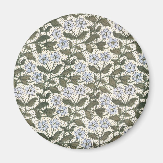 Summer Periwinkle Flower Pretty Elegant Floral Magnet (Front)