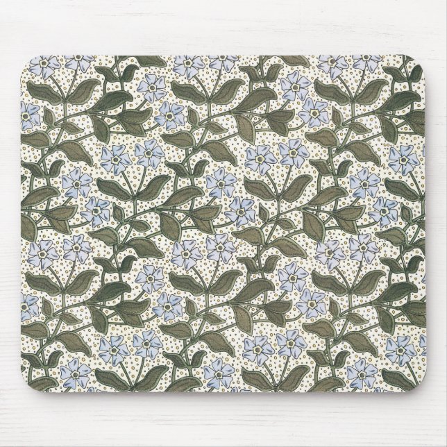 Summer Periwinkle Flower Pretty Elegant Floral Mouse Pad (Front)