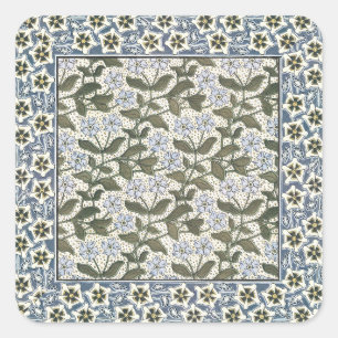 Summer Periwinkle Flower Pretty Elegant Floral Square Sticker