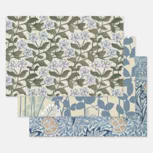 Summer Periwinkle Flower Pretty Elegant Floral Wrapping Paper Sheet