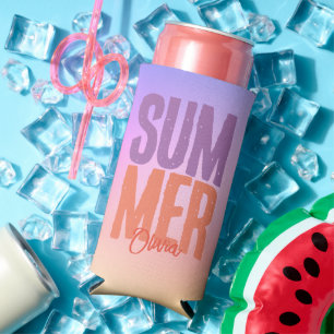 Summer Personalised Seltzer Can Cooler