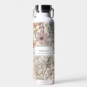Summer Personalised Watercolor  Water Bottle
