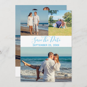 Summer Photo Collage Save The Date Card