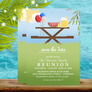 Summer Picnic Family Reunion Invitations
