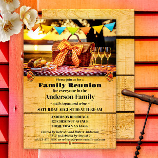 Summer Picnic Family Reunion Party  Invitation