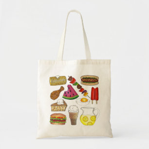 Summer Picnic Food Foods BBQ Foodie Tote Bag