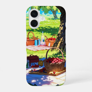 Summer Picnic in Anime Style iPhone 16 Case