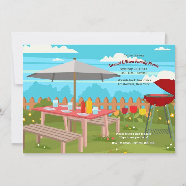 Summer Picnic Invitation (Front)