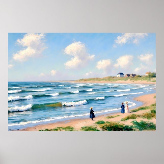 Summer picnic on the coast poster (Front)