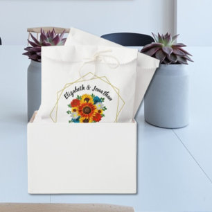 Summer Picnic Party Geometric Floral Favour Bag