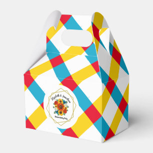 Summer Picnic Party Geometric Floral Favour Box