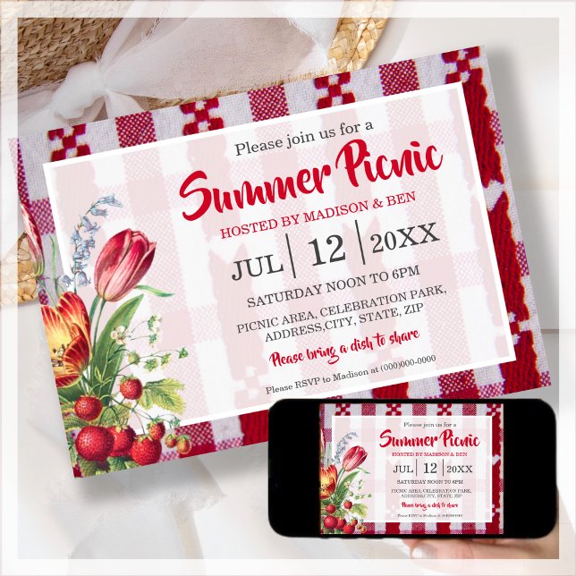 Summer Picnic Party  Invitation (Creator Uploaded)